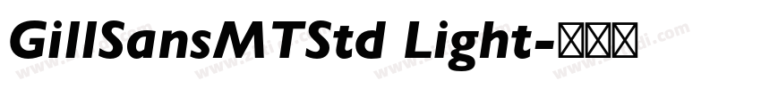 GillSansMTStd Light字体转换